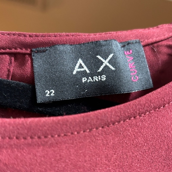 ASOS Ruffled Burgundy Top - Picture 2 of 3